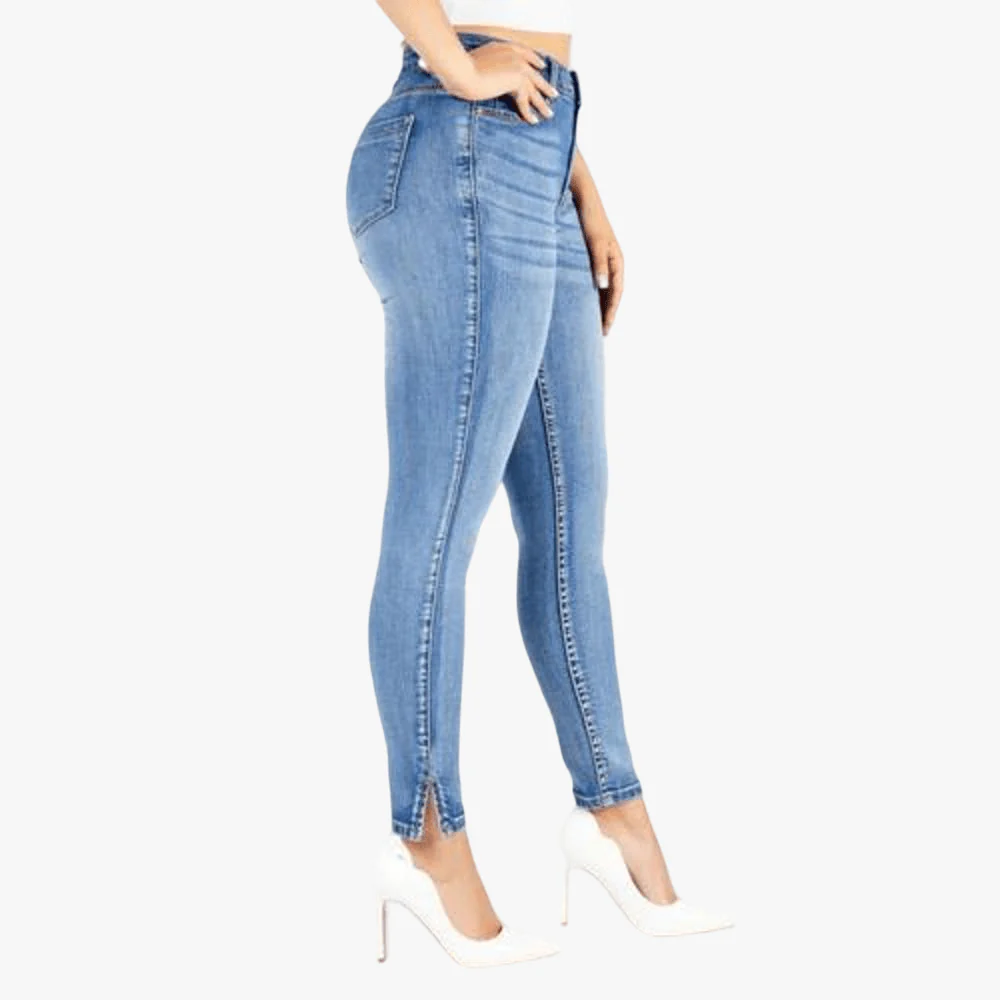 Miss Black Womens Rider 2 Jeans Medium Blue