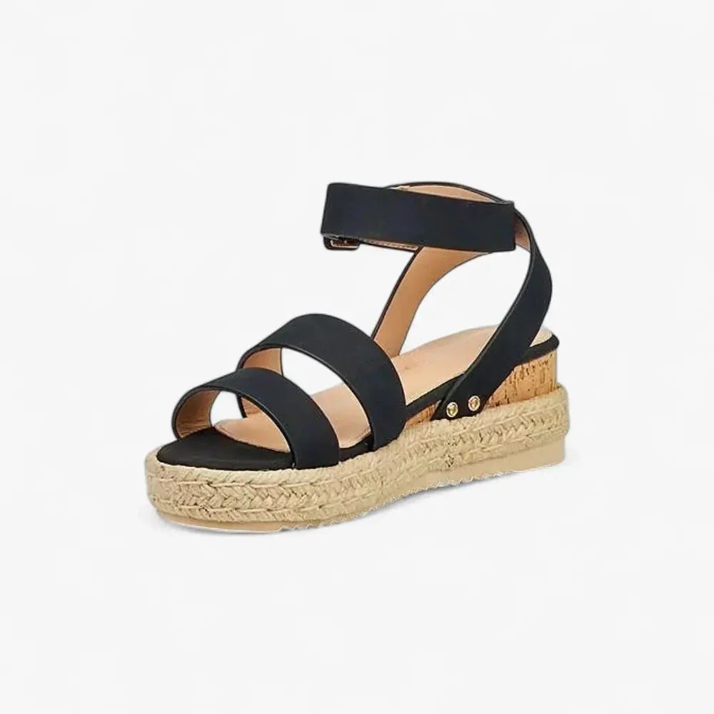 Miss Black Womens Steffi 2 Wedge Sandal Black - Image 3