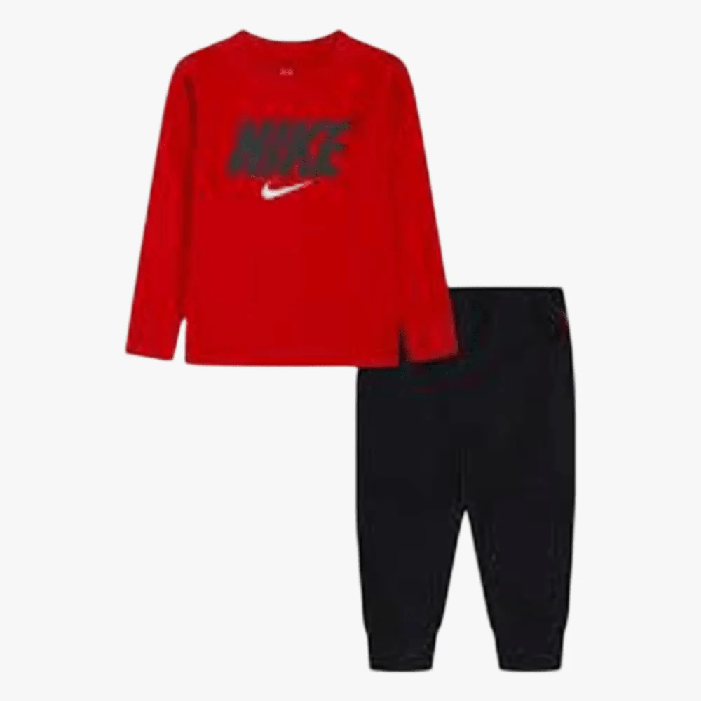 Nike Boys Poly Pant Set Black Red