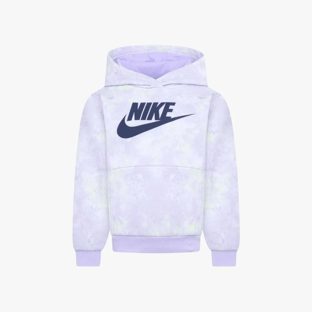 Nike Girls Printed Club Hoody Barley Grape