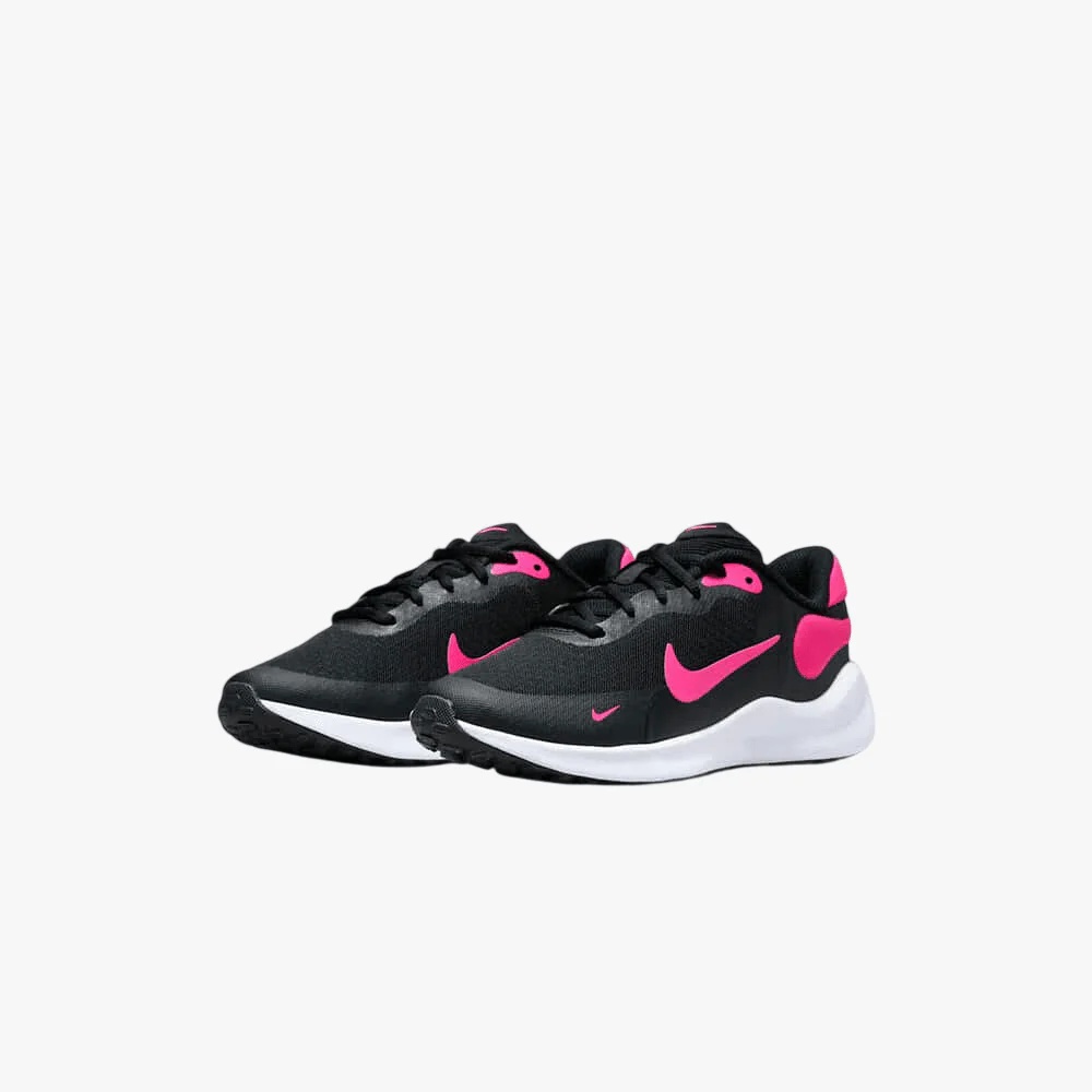Nike Girls Revolution 7 Sneaker Black Pink White