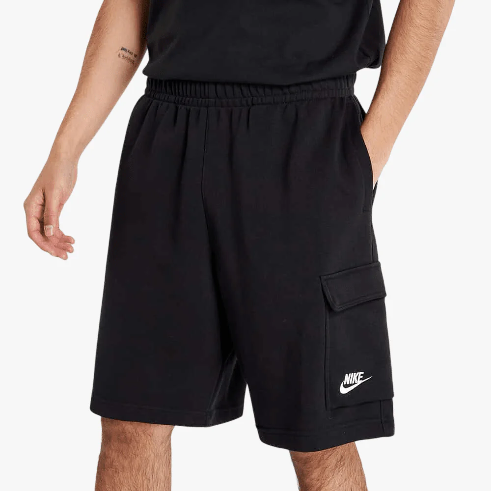 Nike Mens Club Ft Cargo Shorts Black
