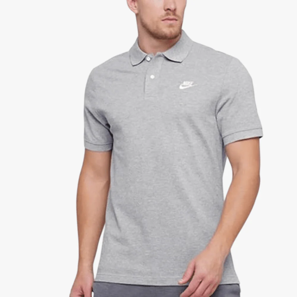 Nike Mens Short Sleeve Pique Golfer Grey