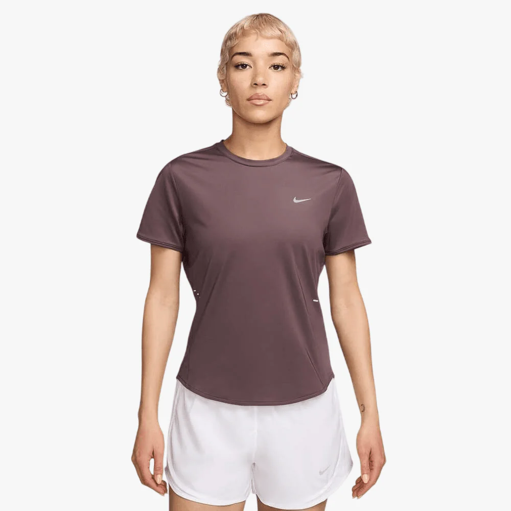 Nike Womens Miler Running Short Sleeve Tee 233 Brown