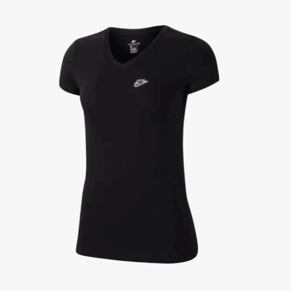 Nike Womens Nsw V Neck Short Sleeve Tee Black