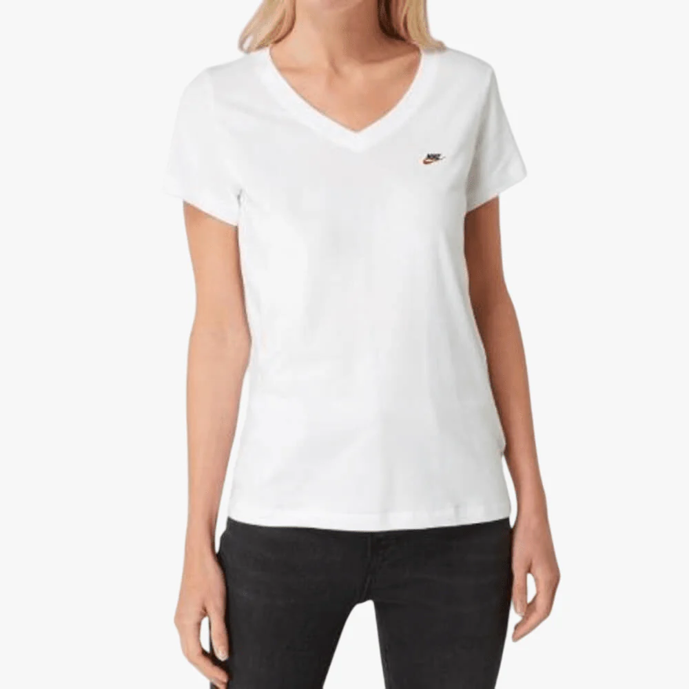 Nike Womens Nsw V Neck Short Sleeve Tee White