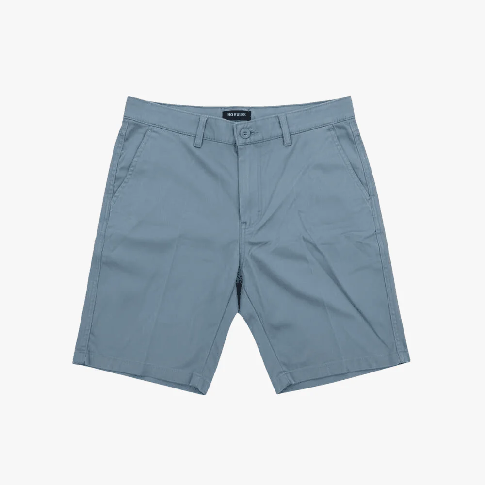 No Rules Mens Stretch Chino Shorts Trooper Blue