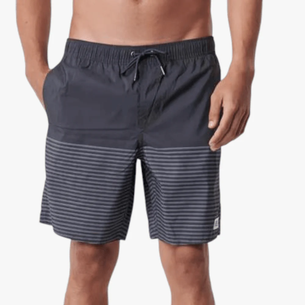 Oniell Mens Jack Stripe Volley Shorts Graphite