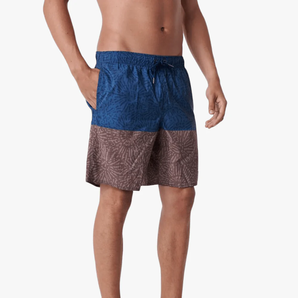 Oniell Mens Sideline Volley Shorts Blue Brown