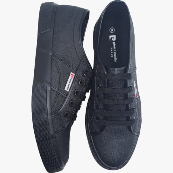Pierre Cardin Mens Justin Pu Leather Sneaker Black - Image 3