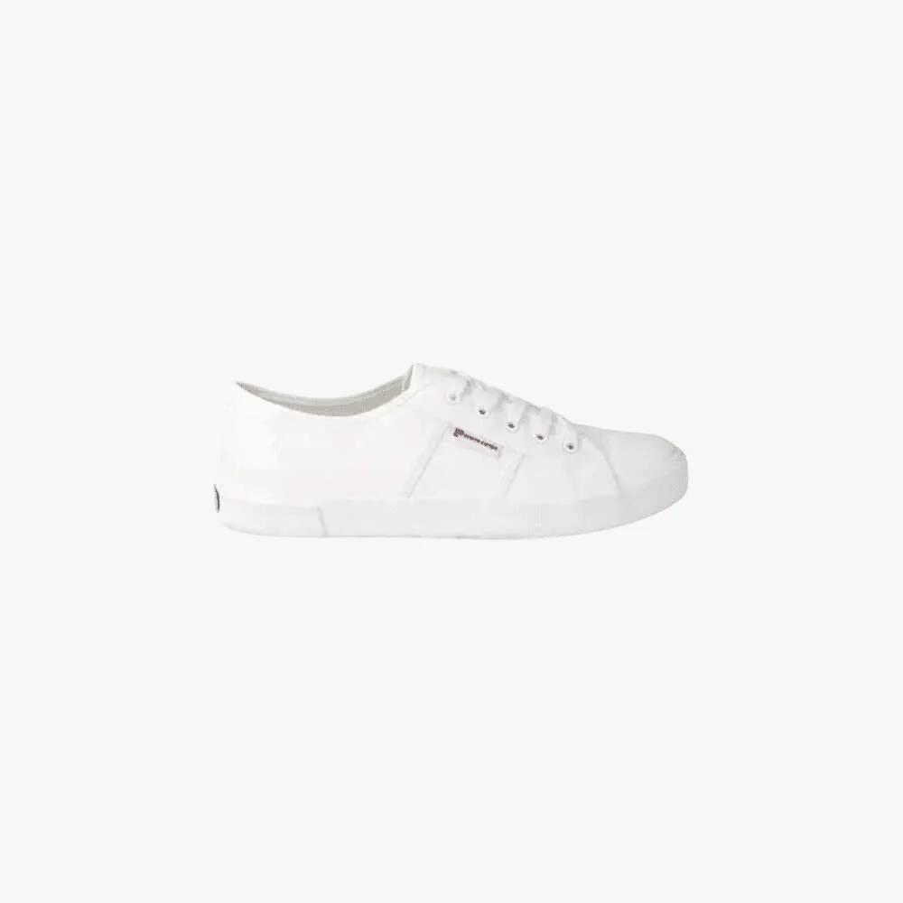 Pierre Cardin Mens Justin Pu Leather Sneaker White Mono