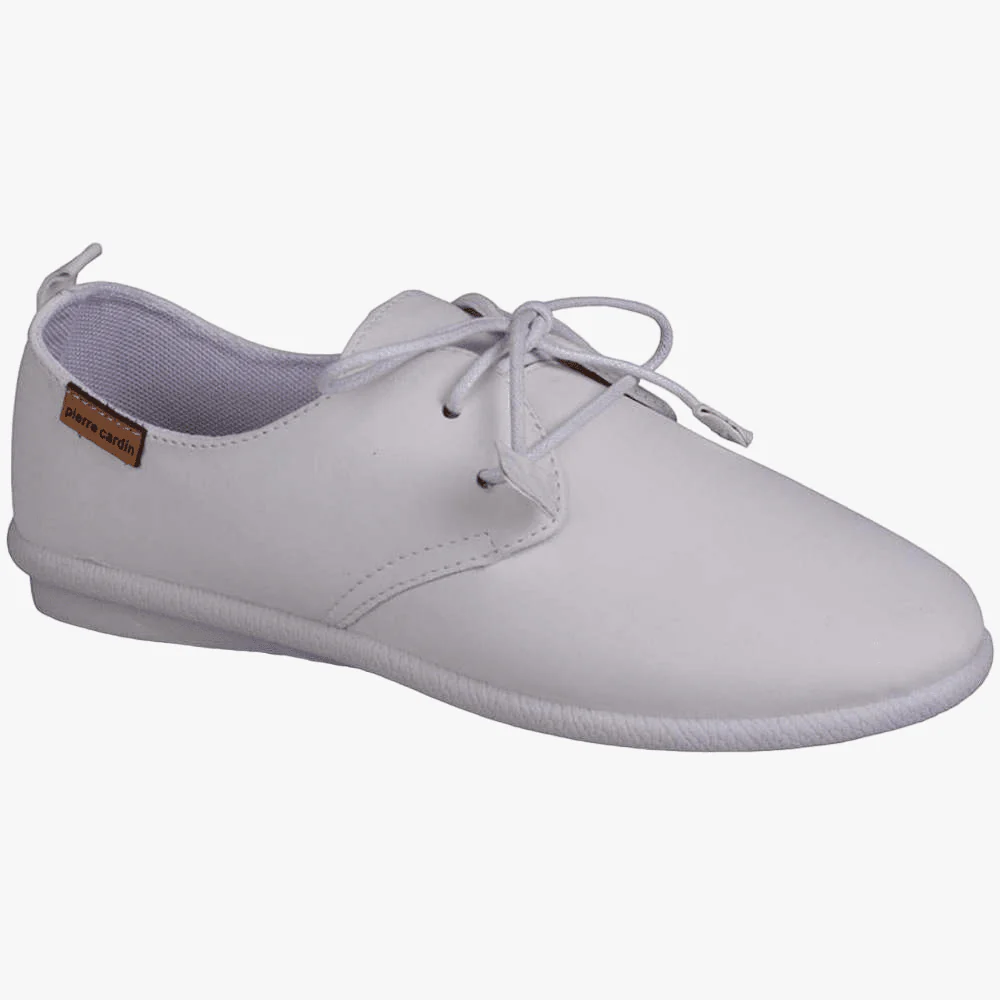 Pierre Cardin Womens Riviera Lace Up Shoe 01206 White