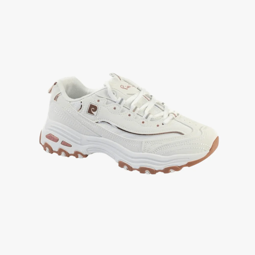 Pierre Cardin Womens Sirine 1 Sneaker White Rose Gold