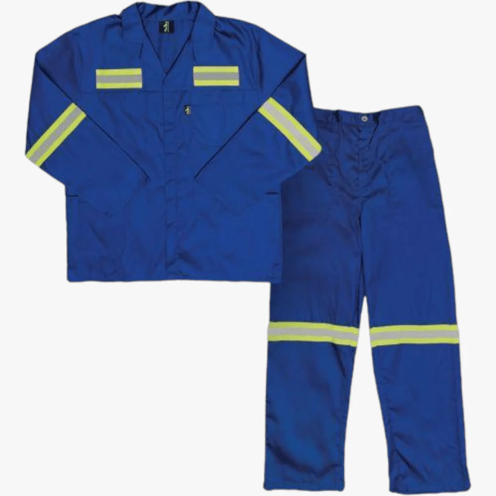 Pioneer 2 Piece Conti Overalls With Reflective 70/30 Royal Blue