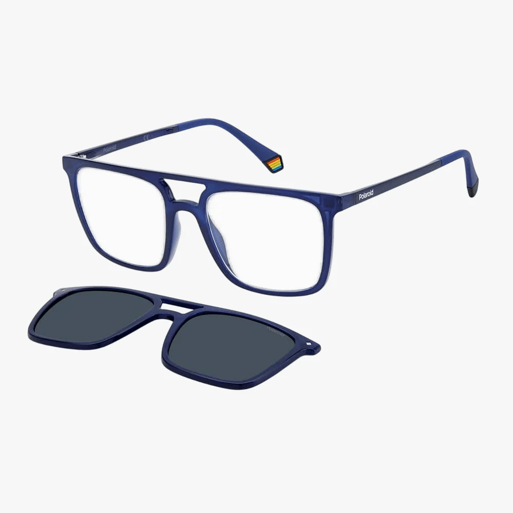 Polaroid Adults Clip On Sunglass Blue