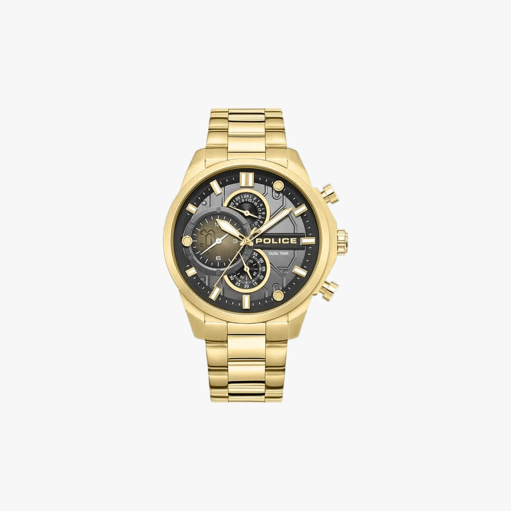 Police Gents Reactor Watch Gold