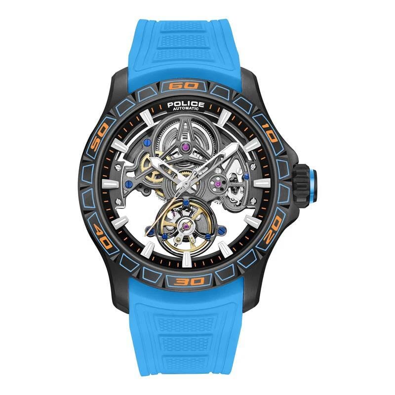 Police Mens Spirit Blue Silicon Strap
