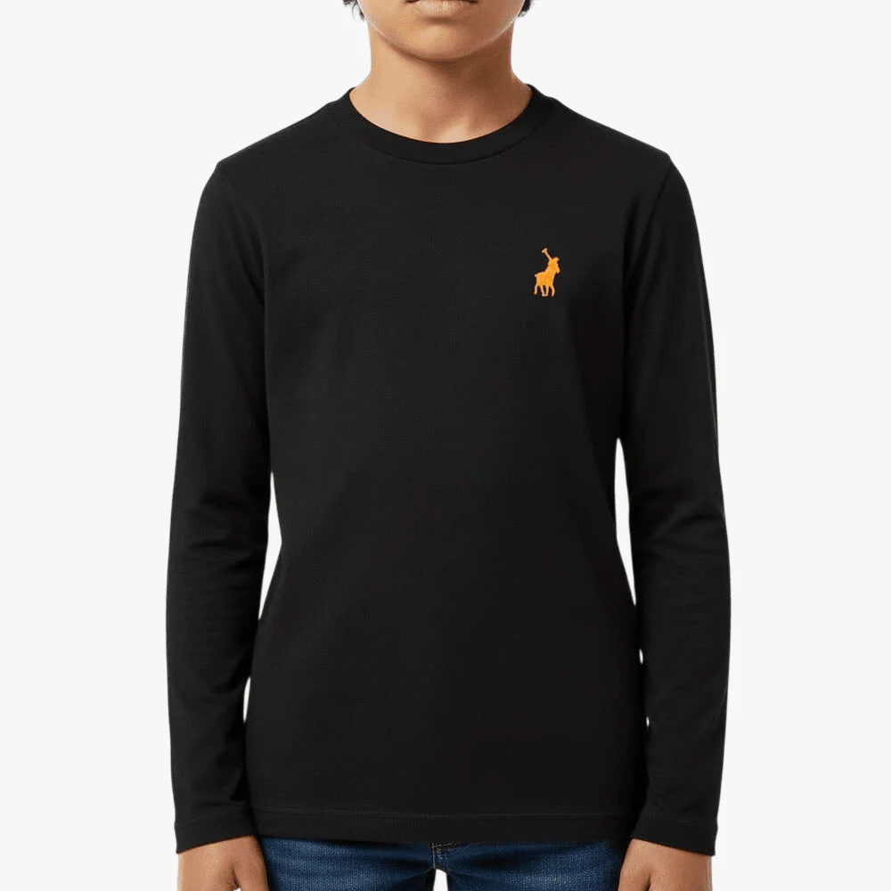 Polo Boys Ashton Long Sleeve Tee Black