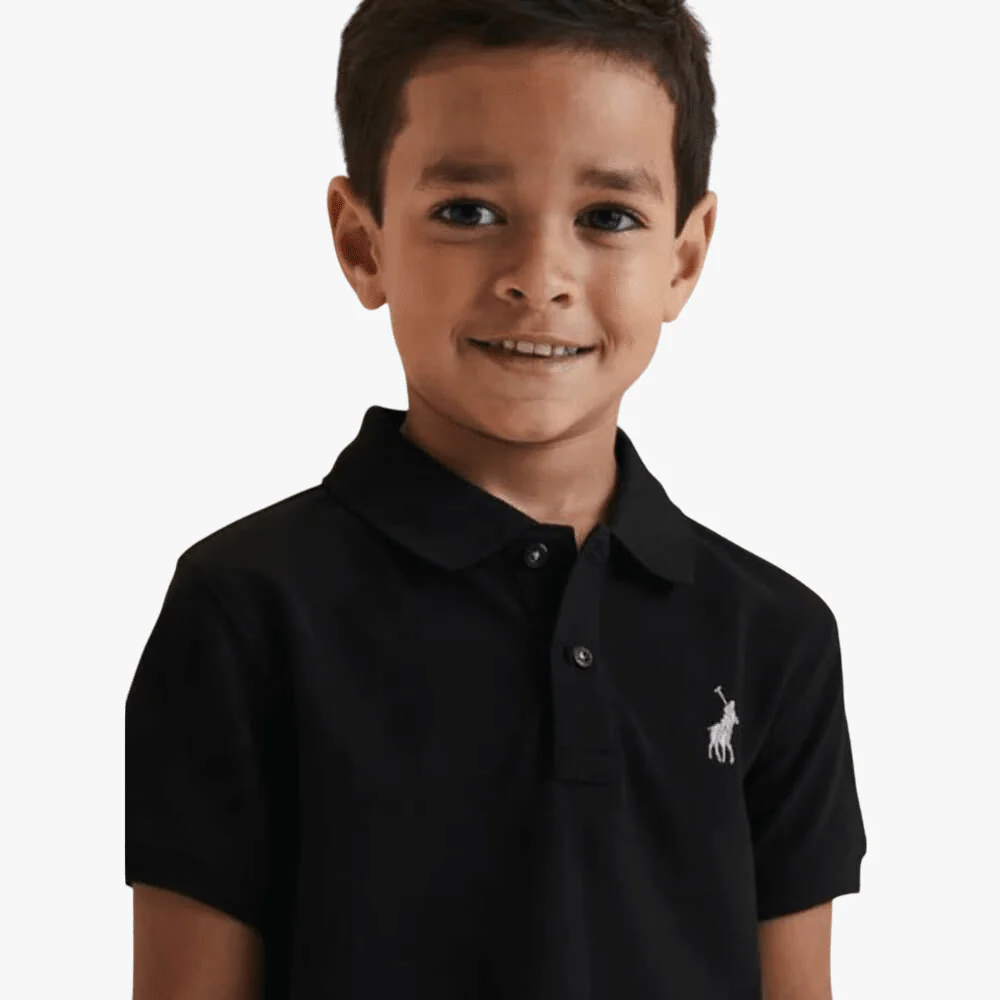 Polo Boys Austin Short Sleeve Golfer Black