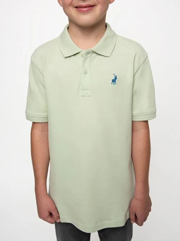 Polo Boys Austin Short Sleeve Golfer Sea Greeb