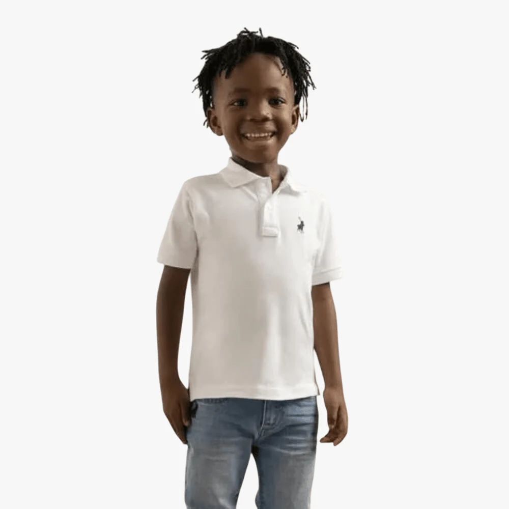 Polo Boys Austin Short Sleeve Golfer White >430-3