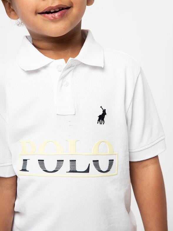 Polo Boys Layton Short Sleeve Golfer White