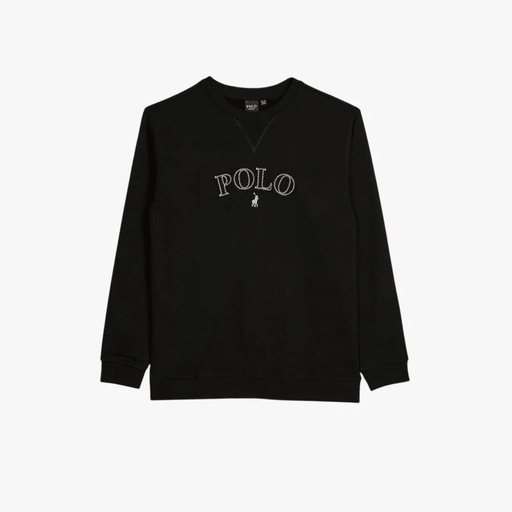 Polo Girls Hannah Embroid Sweater Black