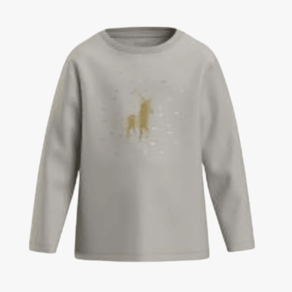 Polo Girls Olivia Printed Long Sleee Tee Putty