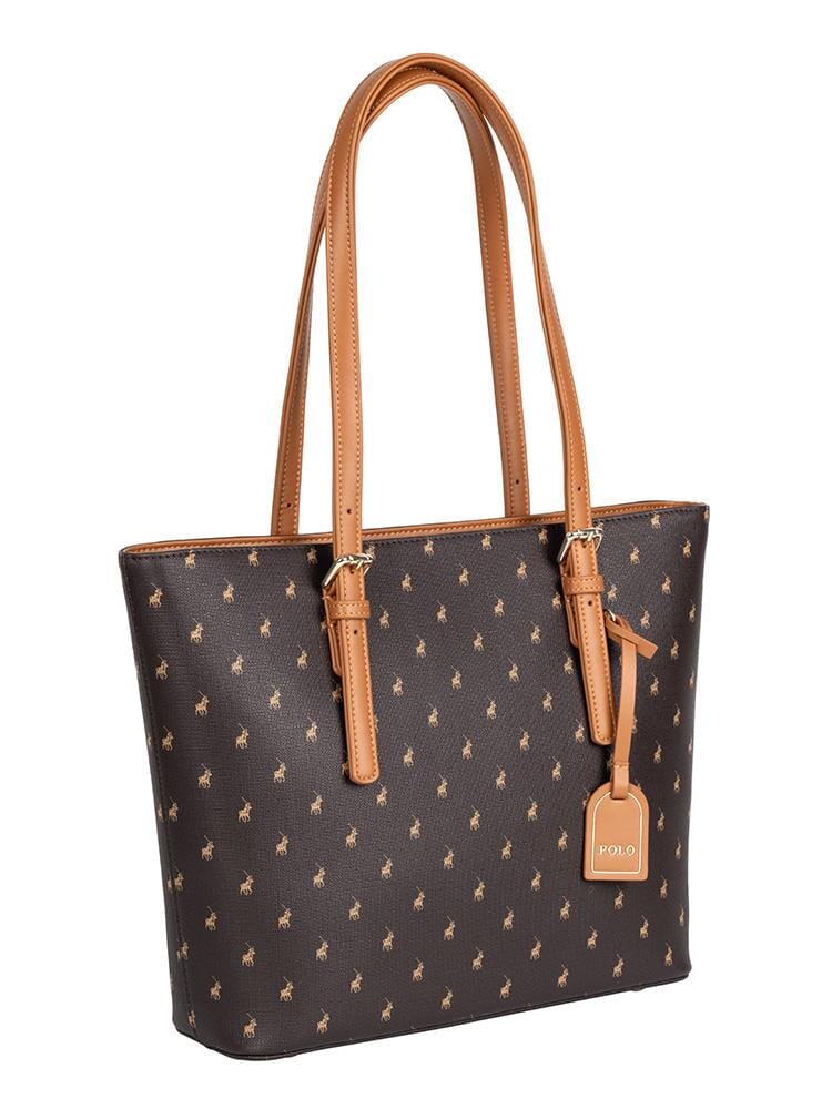 Polo Iconic Medium Tote Bag Brown