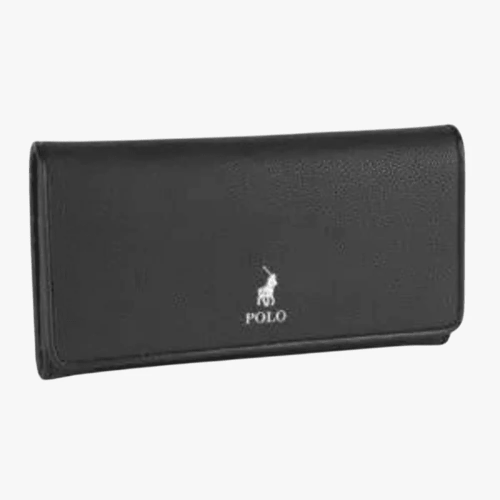 Polo Lyon Trifold Purse Black