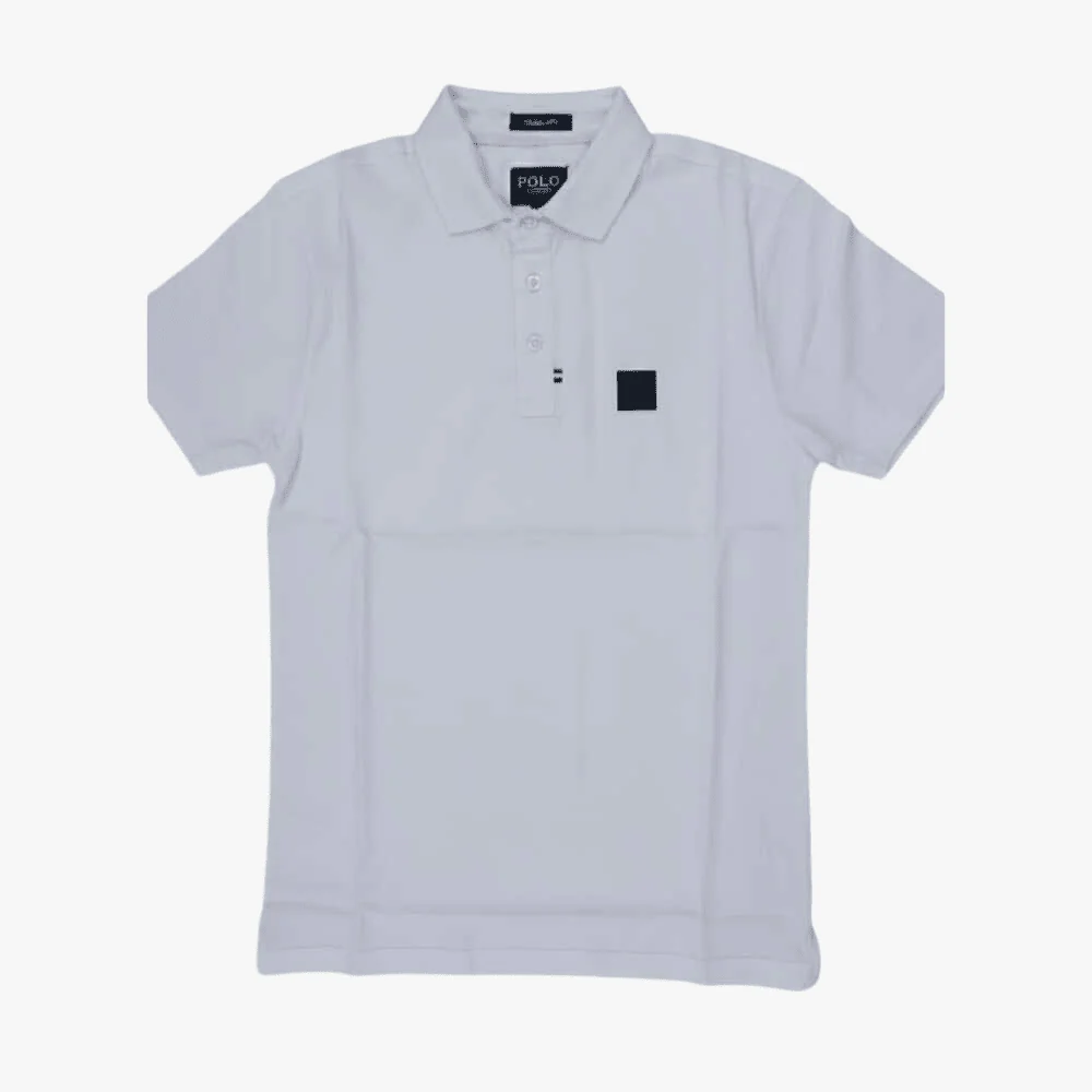 Polo Mens Active Badge Short Sleeve Golfer White