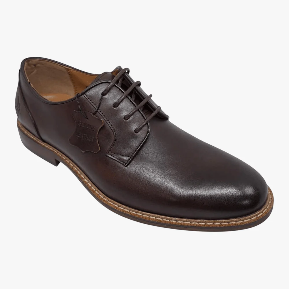 Polo Mens Classic Gibson Lace Up Shoe Tan