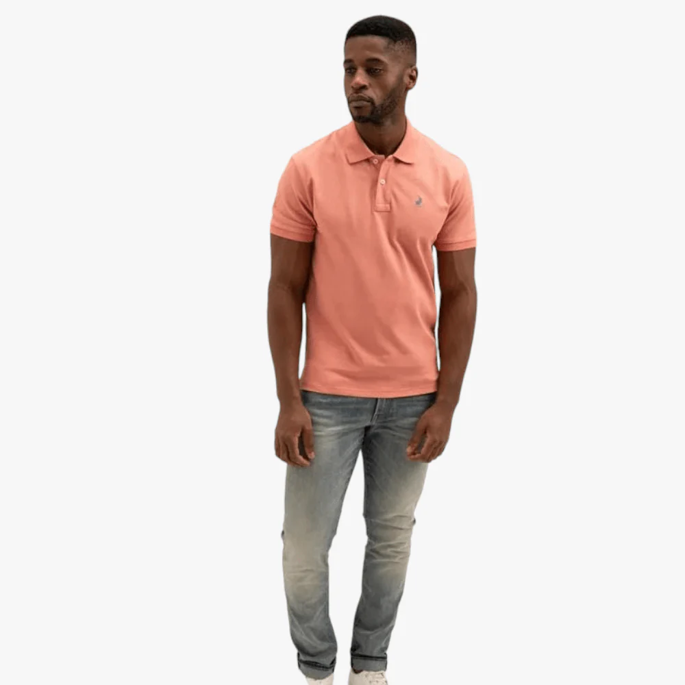 Polo Mens Classic Pique Short Sleeve Golfer Pink