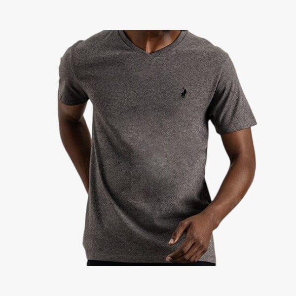 Polo Mens Crew Neck Short Sleeve Tee Charcoal - Image 2
