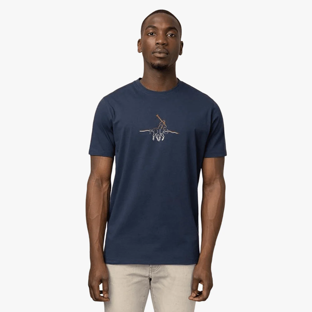 Polo Mens Graphic Short Sleeve Tee Navy