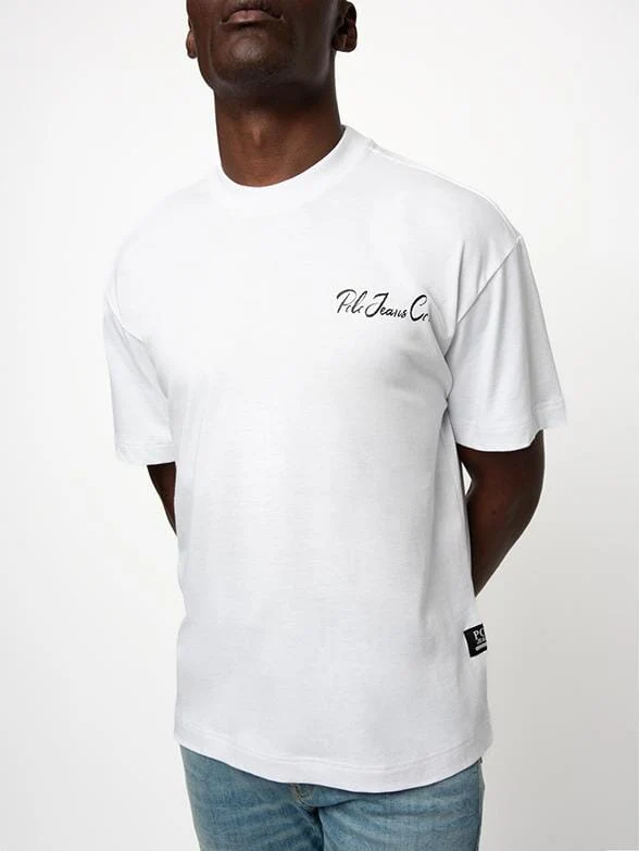 Polo Mens Pjc Cursive Logo Tee White