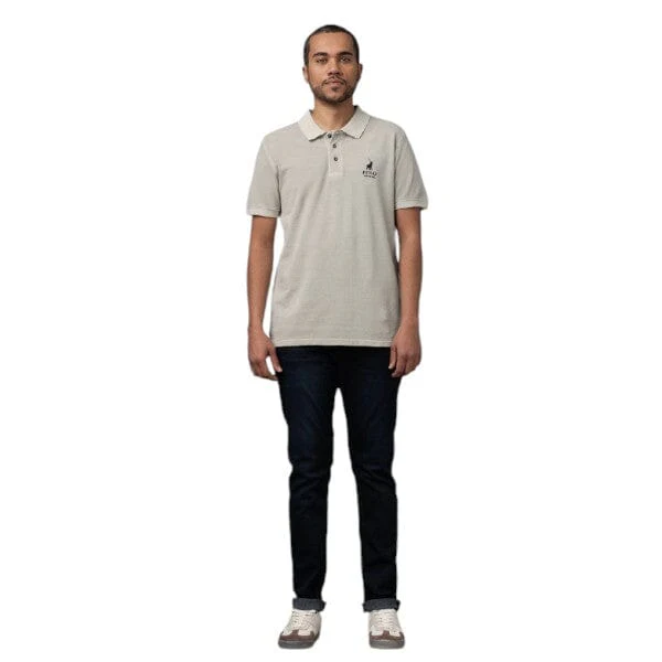 Polo Mens Pjc Overdyed Short Sleeve Golfer Grey - Image 5