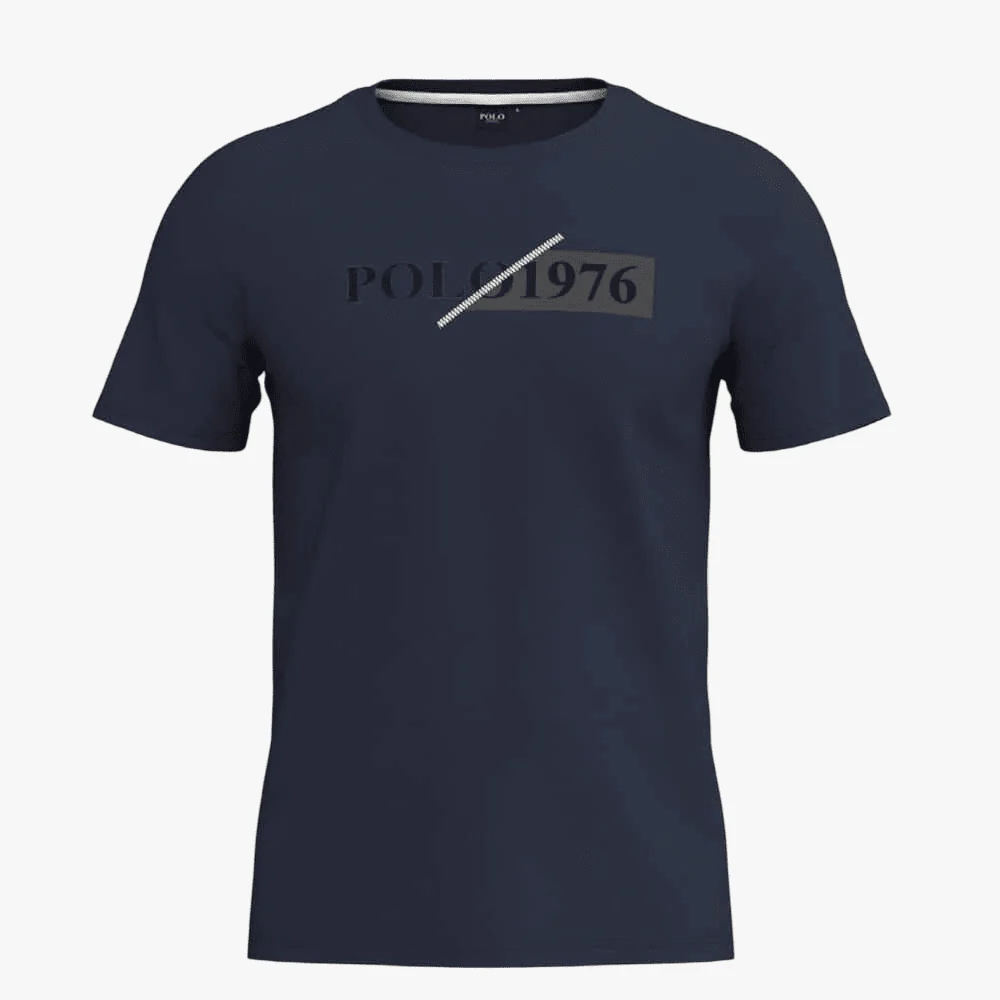 Polo Mens Split Logo Short Sleeve Tee Navy