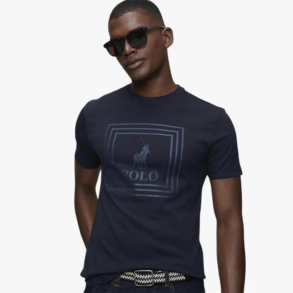 Polo Mens Square Pony Tee Navy
