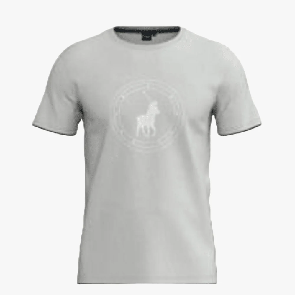 Polo Mens Type Printed Short Sleeve Tee White