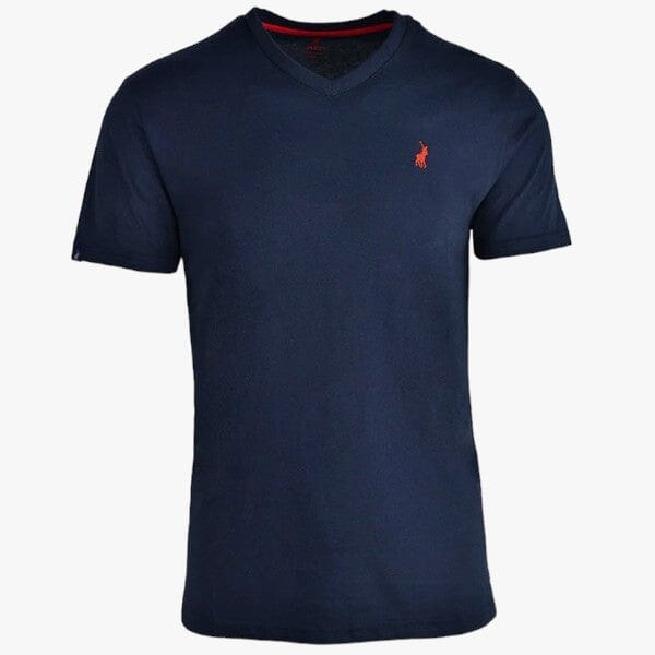 Polo Mens V-Neck Short Sleeve Tee Navy - Image 2