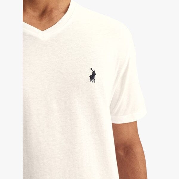 Polo Mens V-Neck Short Sleeve Tee White - Image 5