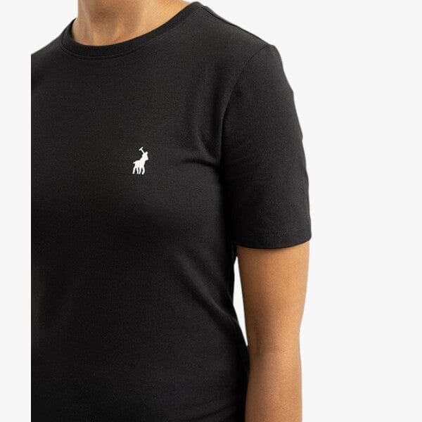 Polo Womens Allie Small Pony Stretch Short Sleeve Tee Black - Image 3