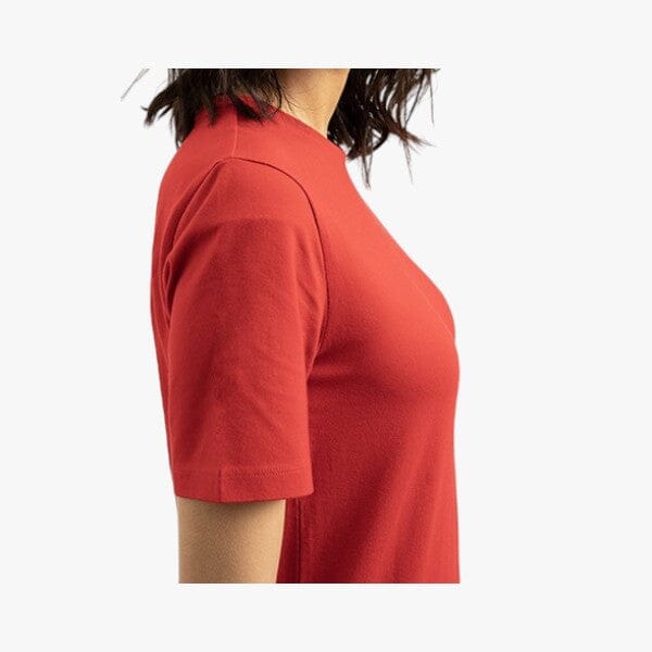 Polo Womens Allie Small Pony Stretch Short Sleeve Tee Red - Image 4