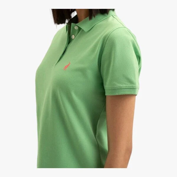 Polo Womens Basic Short Sleeve Golfer Green - Image 2