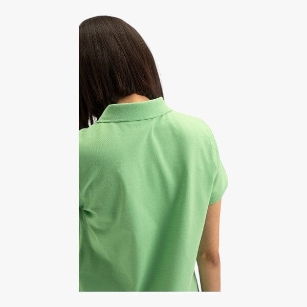 Polo Womens Basic Short Sleeve Golfer Green - Image 3
