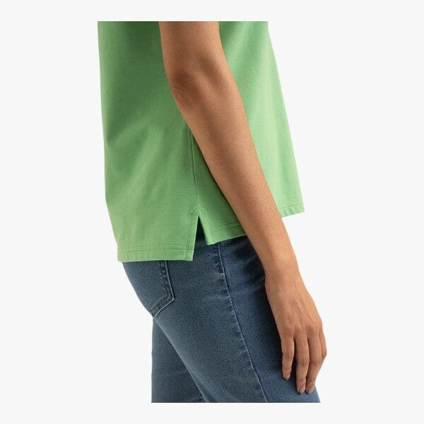 Polo Womens Basic Short Sleeve Golfer Green - Image 4