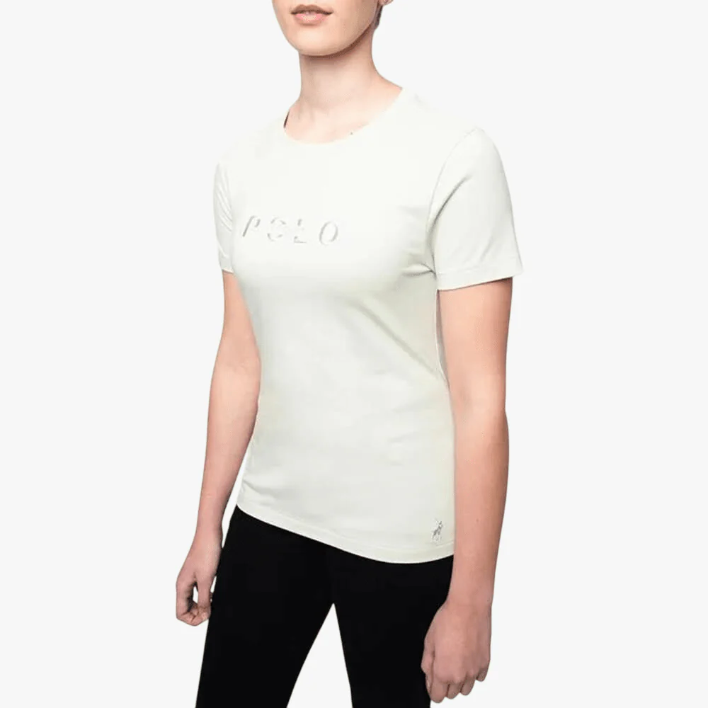 Polo Womens Lara Embroid Short Sleeve Tee Cool Sage