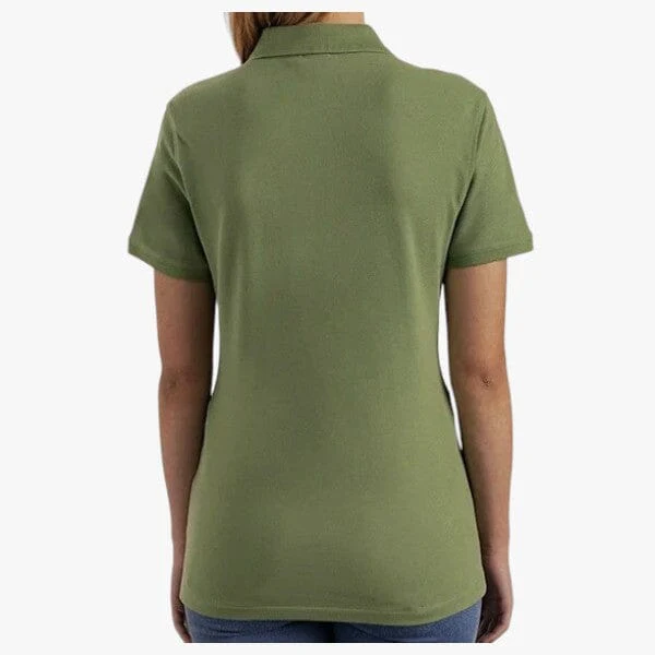 Polo Womens Margot Small Pony Stretch Short Sleeve Golfer Fatigue - Image 3