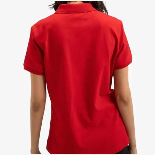 Polo Womens  Margot Small Pony Stretch Short Sleeve Golfer Red - Image 3